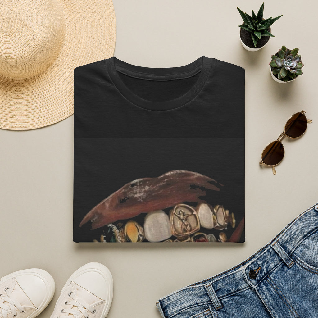 Skull Grill Teeth Graphic T-Shirt — Dark Horror Smile Tee