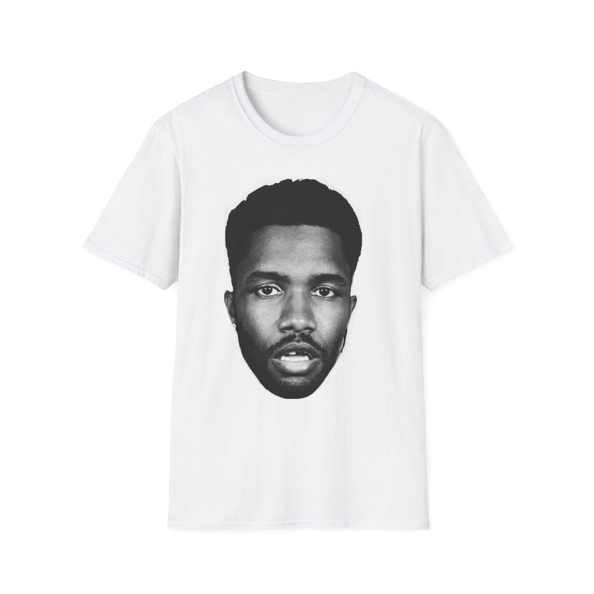 Portrait Face T-Shirt — Bold Black & White Graphic Tee