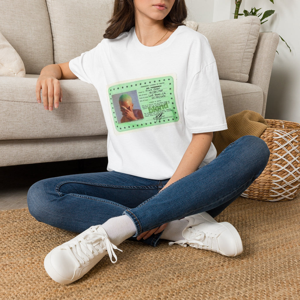 T-Shirt — Vintage ID Card Graphic Tee ("blend")