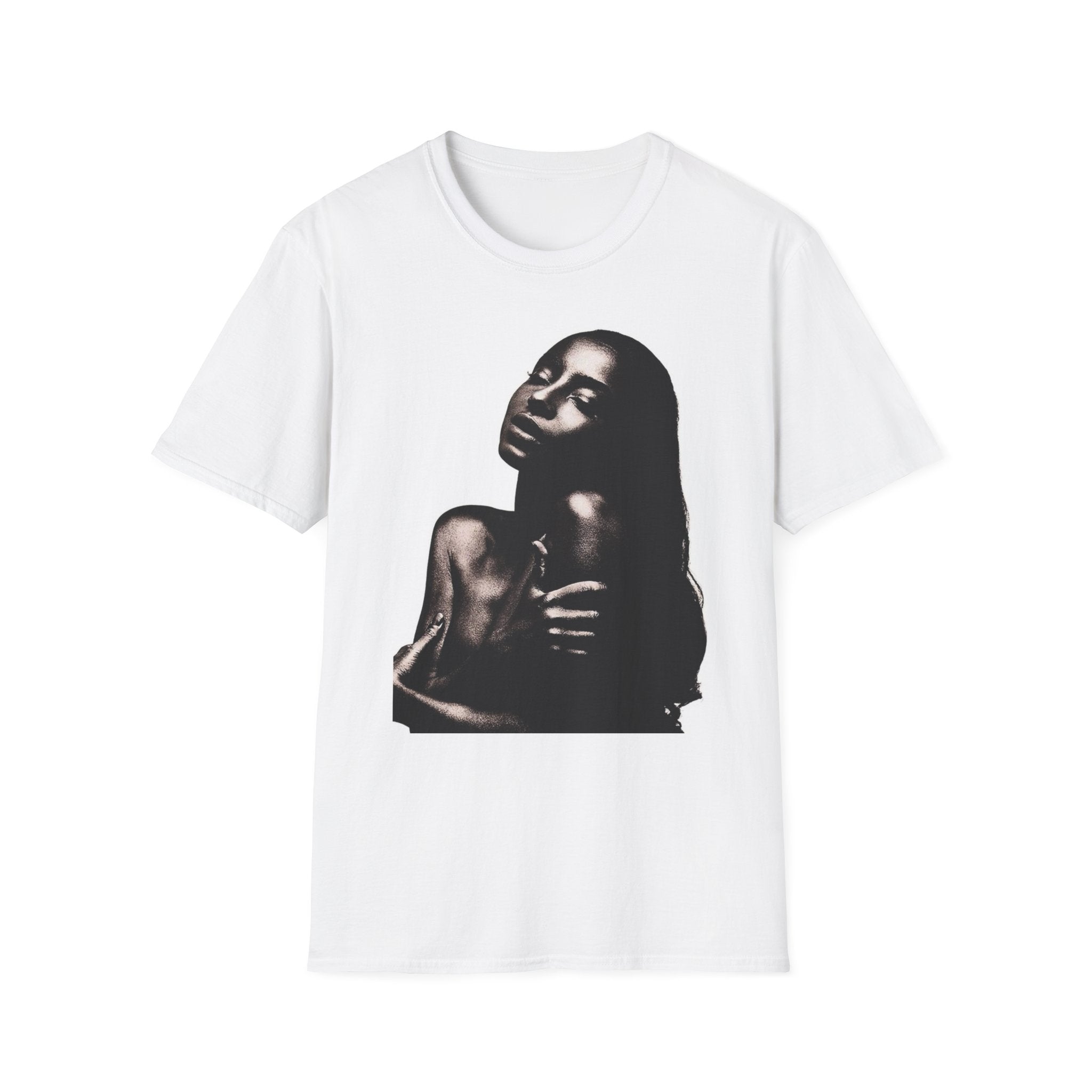 Portrait Silhouette Tee — Elegant Black & White Art T-Shirt