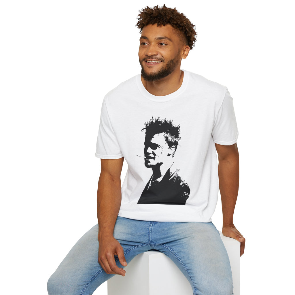 T-Shirt — Monochrome Punk Portrait Tee (Silhouette Face Design)