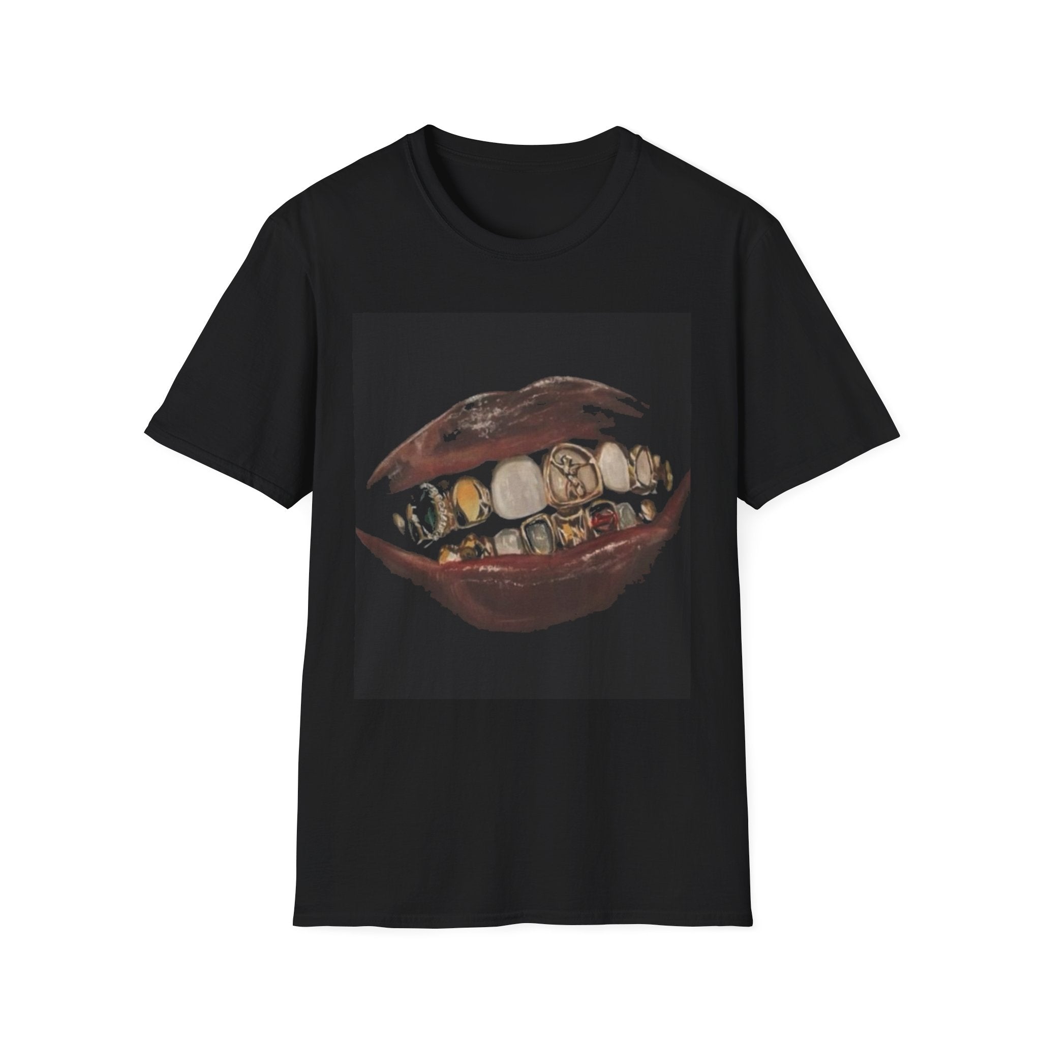 Skull Grill Teeth Graphic T-Shirt — Dark Horror Smile Tee